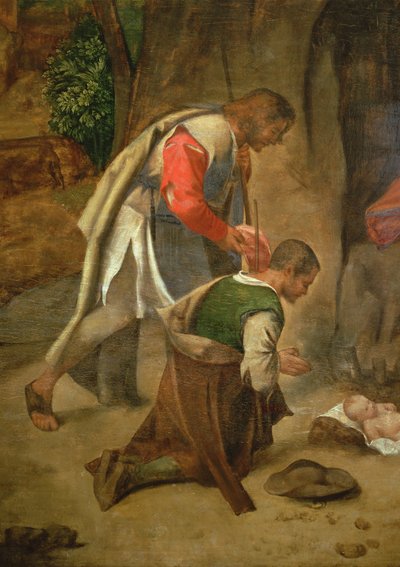 Adoration of the Shepherds (Detail) by Giorgio Giorgione